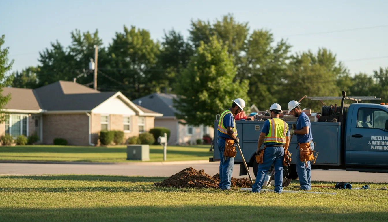 Residential water line and bathroom plumbing service in Marietta, MS